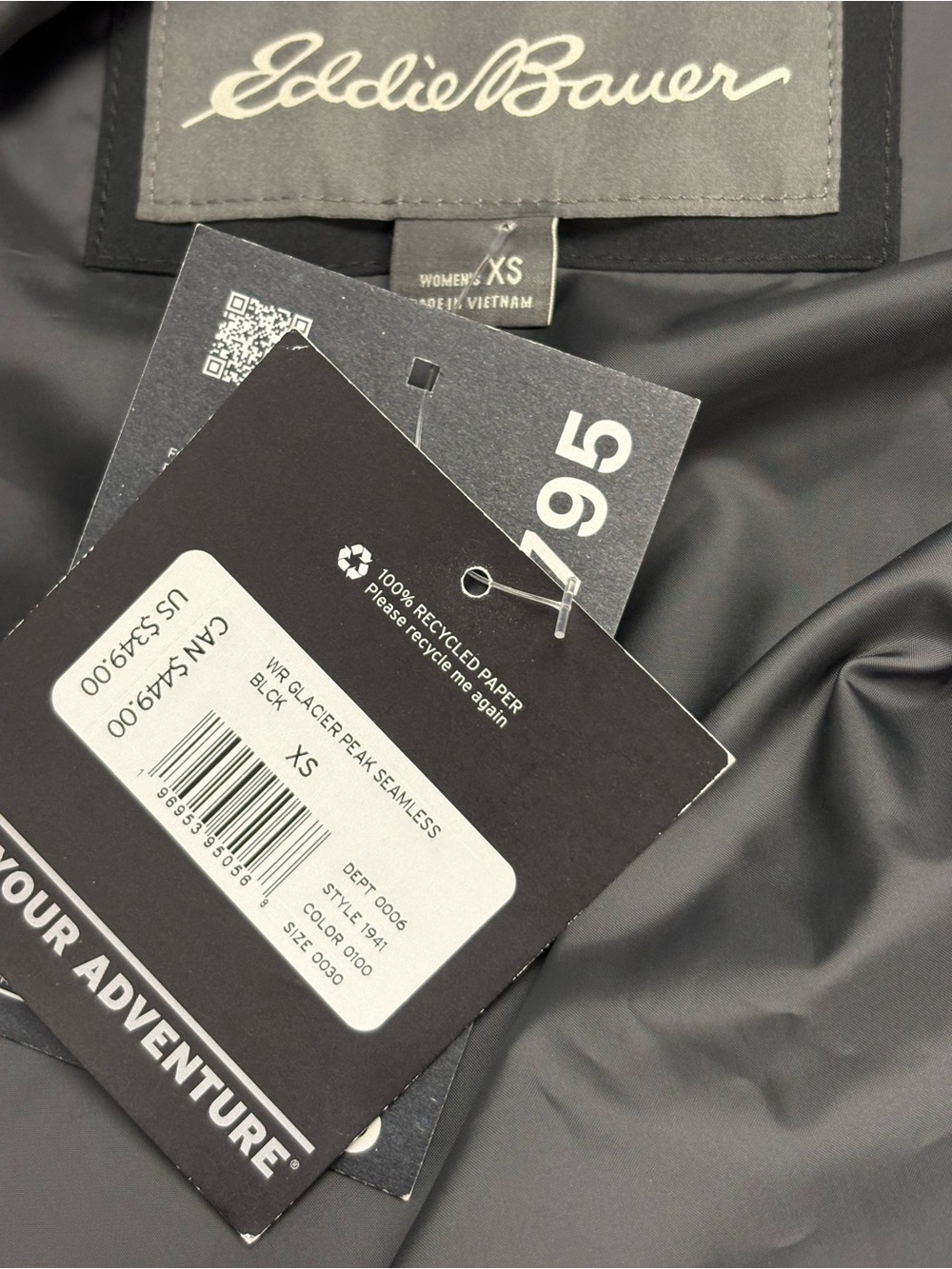 Eddie Bauer Long Hooded Black Puffer Coat - Picture 9 of 9